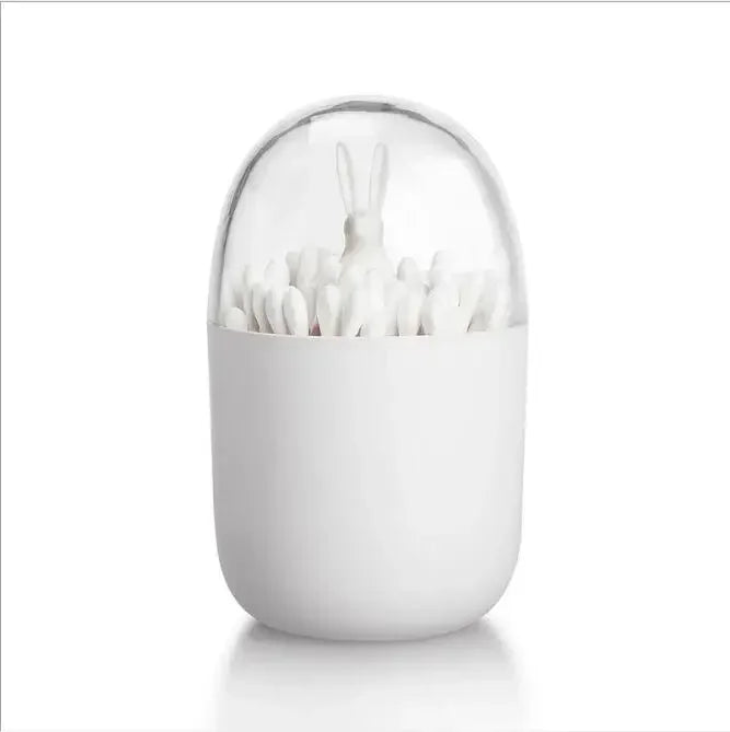 Creative Toothpick Holder Plastic Cotton Swab Holder With Cute Mini Cactus Trees Rabbit Table Accessories Home Decor Qme rabbit