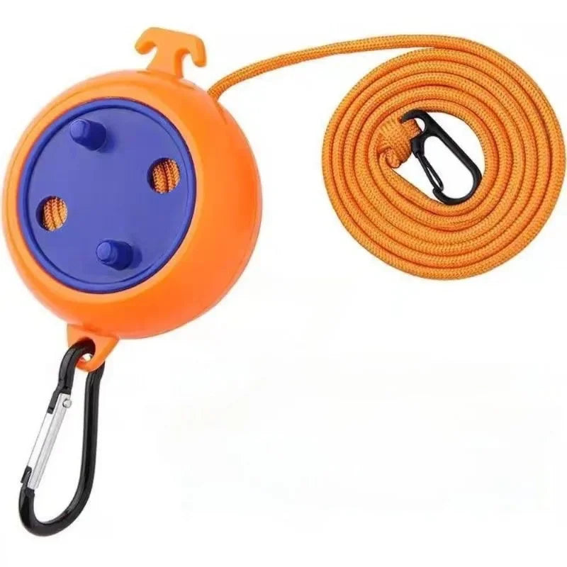 33ft Portable Travel Clothesline Adjustable Clips Hotel Camping Qme