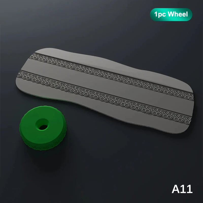 Clay Stamp Roller Ceramic Texture Wheel Geometric Flower Patterns DIY Clay Tools Body Painting Stamps Durable Art Decor Qme A11