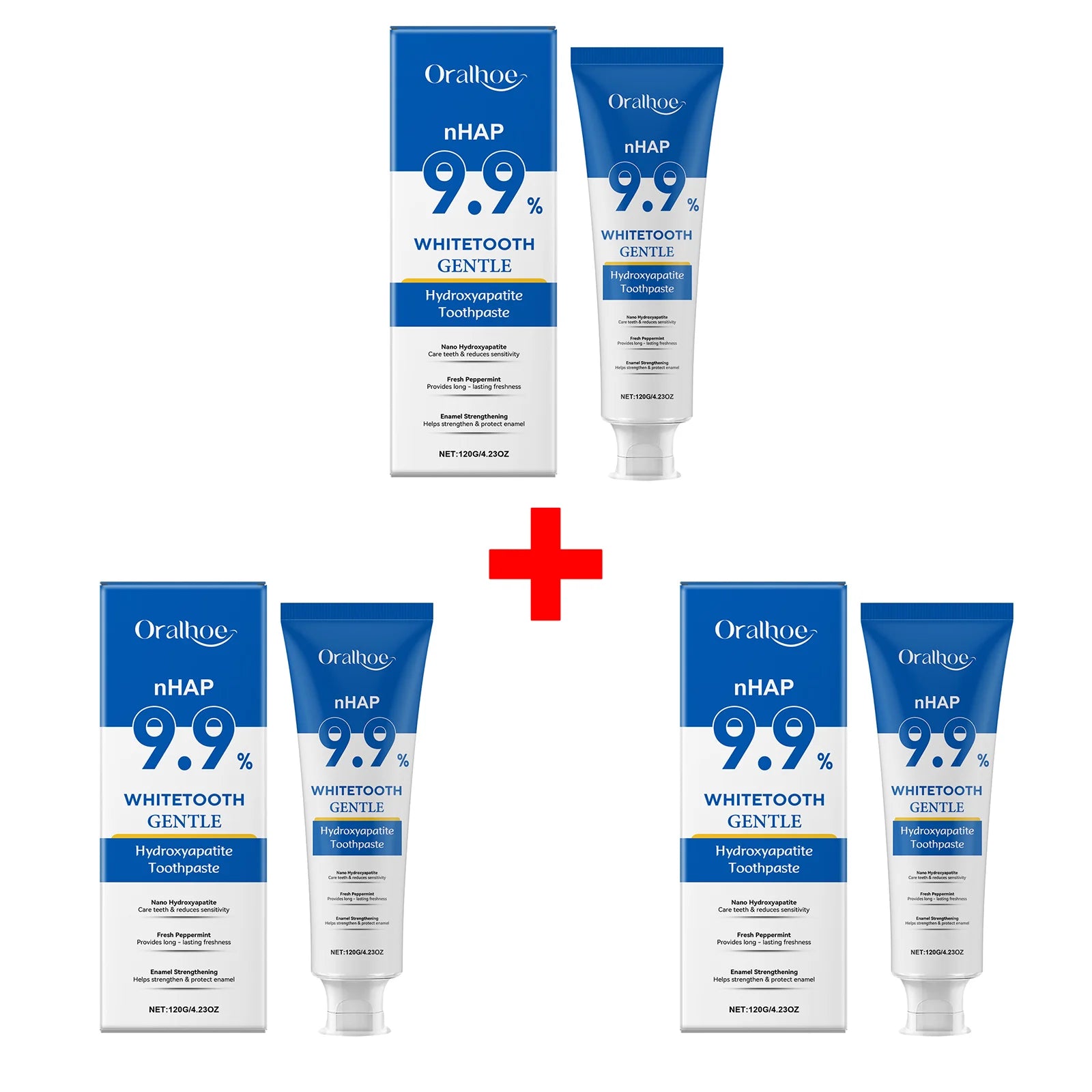 Niacinamide Teeth Whitening Toothpaste Against Caries Clean Oral Remove Stain Tartar Plaque Bright White Tooth Repair Toothpaste Qme 3pcs Boxed