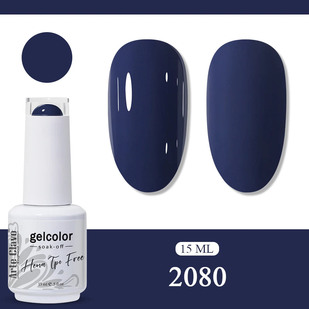 Arte Clavo Rainbow Gel Nail Polish Semi Permanent Art UV LED Lamp Qme 2080