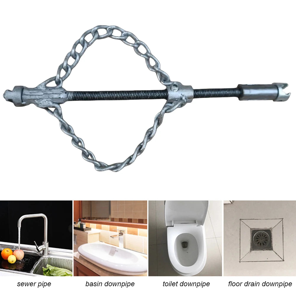 Pipe Maintenance Tool Multi-Purpose Spring Drilling Tool Stainless Steel Spring Oil Plugging Pipe Dredger for Kitchen Bathroom Qme