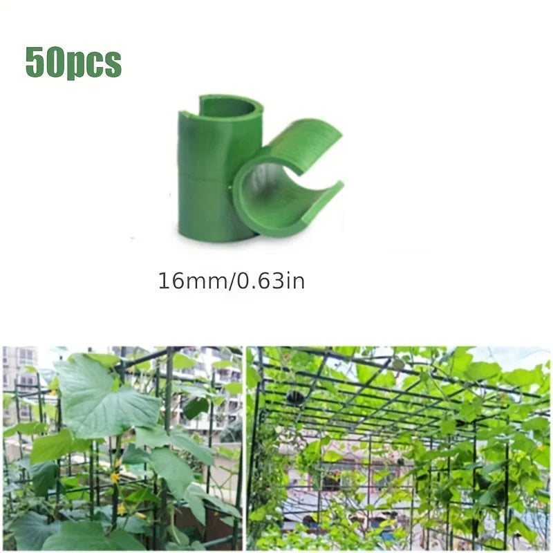 50pcs plant support grid connector Fixed cross clamp clamp for plant grafting garden frame rod connector Qme