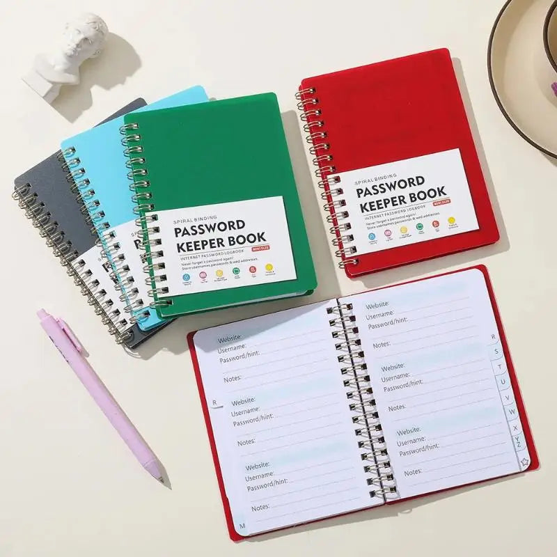 A6 Password Keeper Book Alphabetical Tabs Portable Internet Login Qme