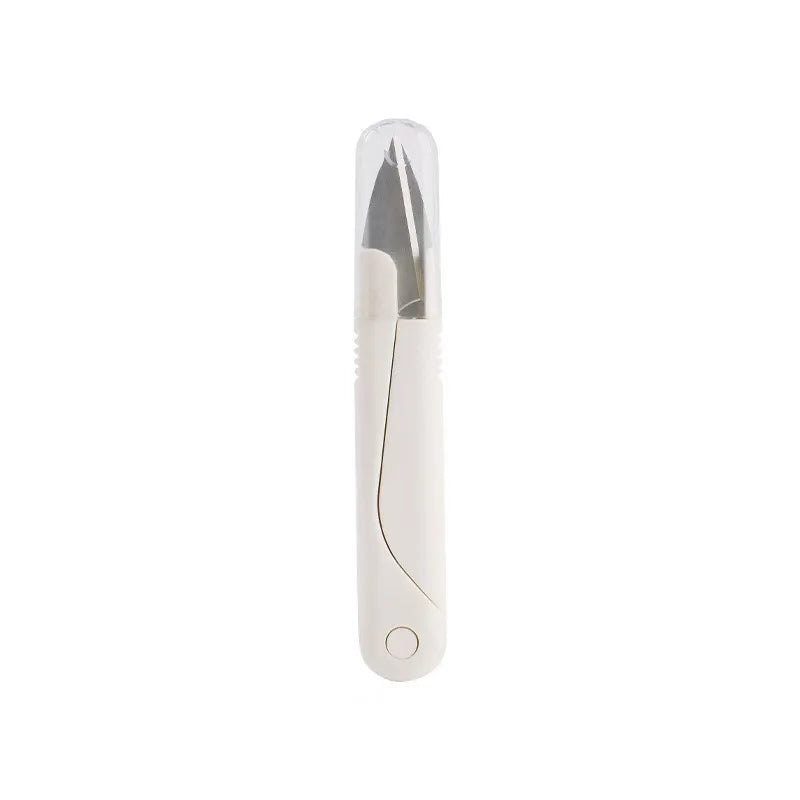 Small Scissors Lid Household Textile Pliers Hand-woven Clothing Store Qme WHITE