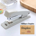Durable Stapler With 1000 Nails Capable Of Binding 20~25 Sheets Of Paper Professional Office And Study Stationery Supplies Qme Silver