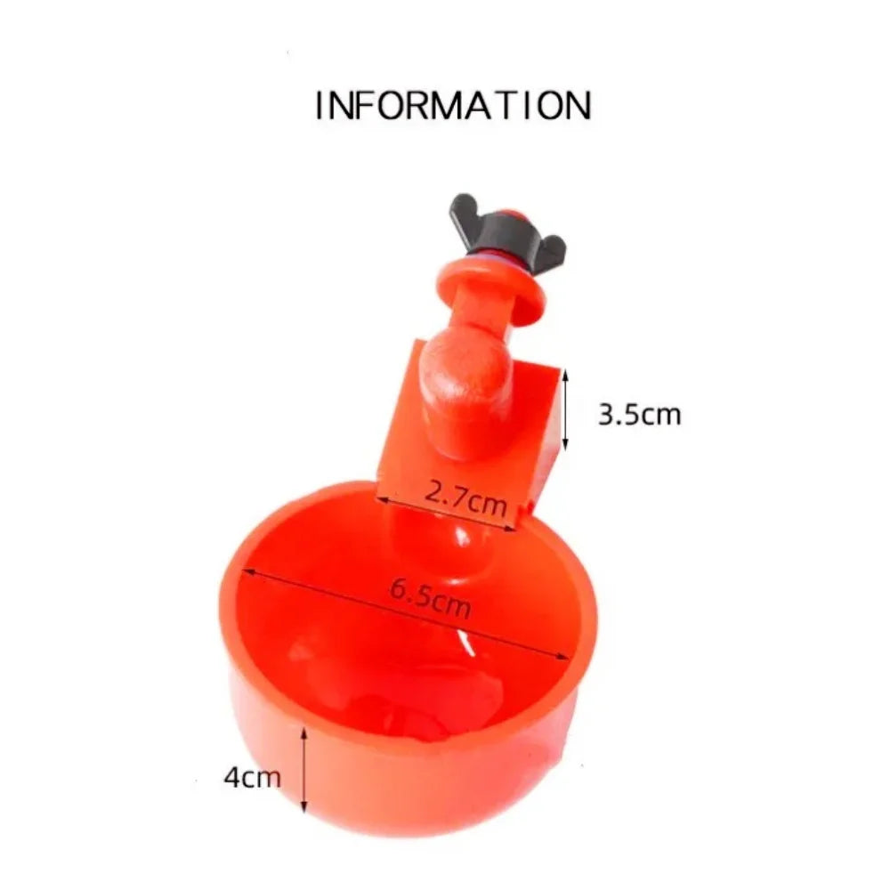 6pcs Poultry Water Dispenser Chicken Goose Universal Automatic Drinker Plastic Water Feeder Quail Drinker Farm Yard Accessories Qme