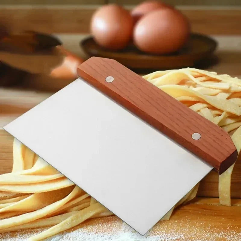 Stainless Steel Pasty Cutters Noodle Knife Cake Scraper Scale Baking Qme