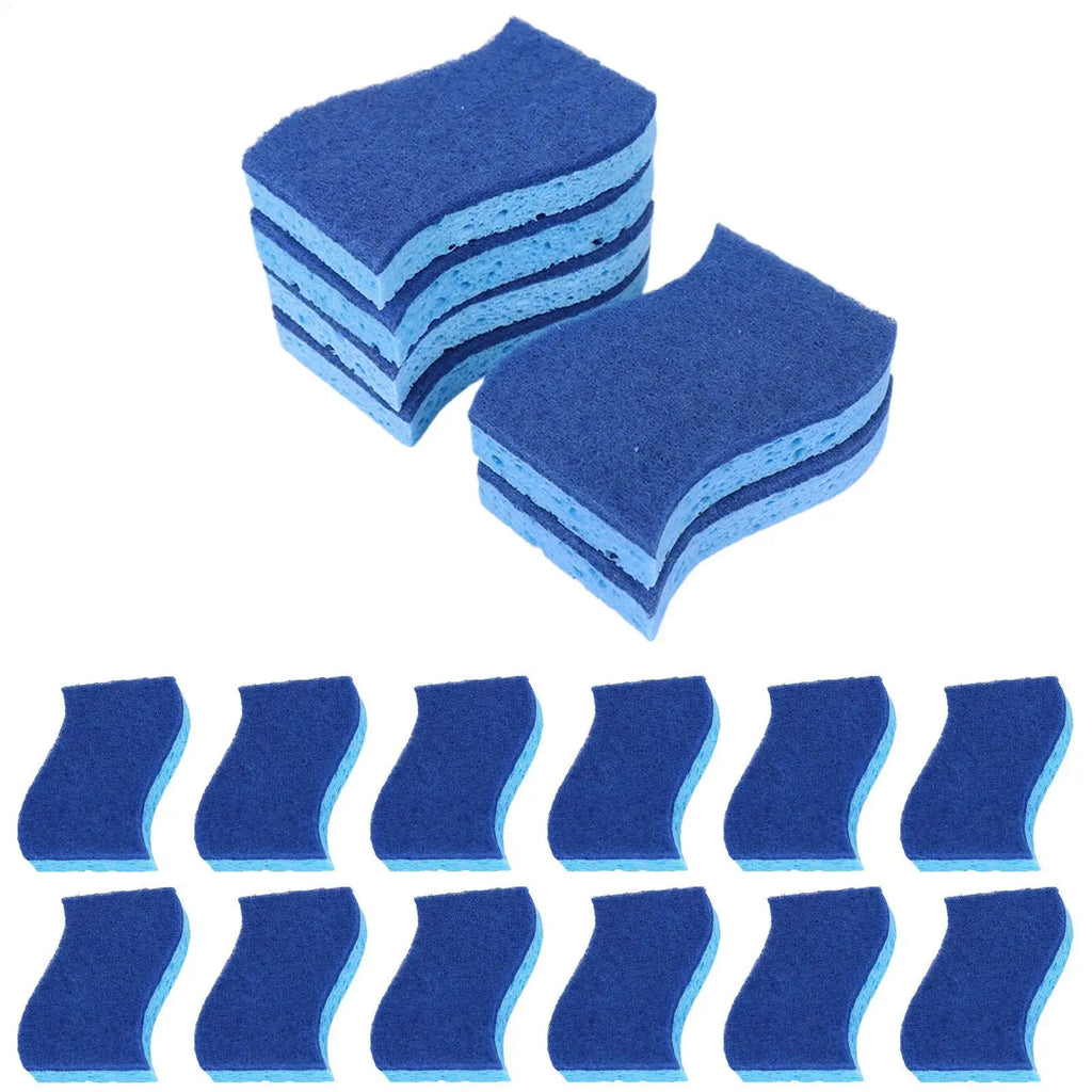 Sponges for Dishes 24 Pieces Absorbent Non-Scratch Scrubber Kitchen Cleaning Sponge Scrub Pads for Non-Stick Cookware Pots Pans Qme