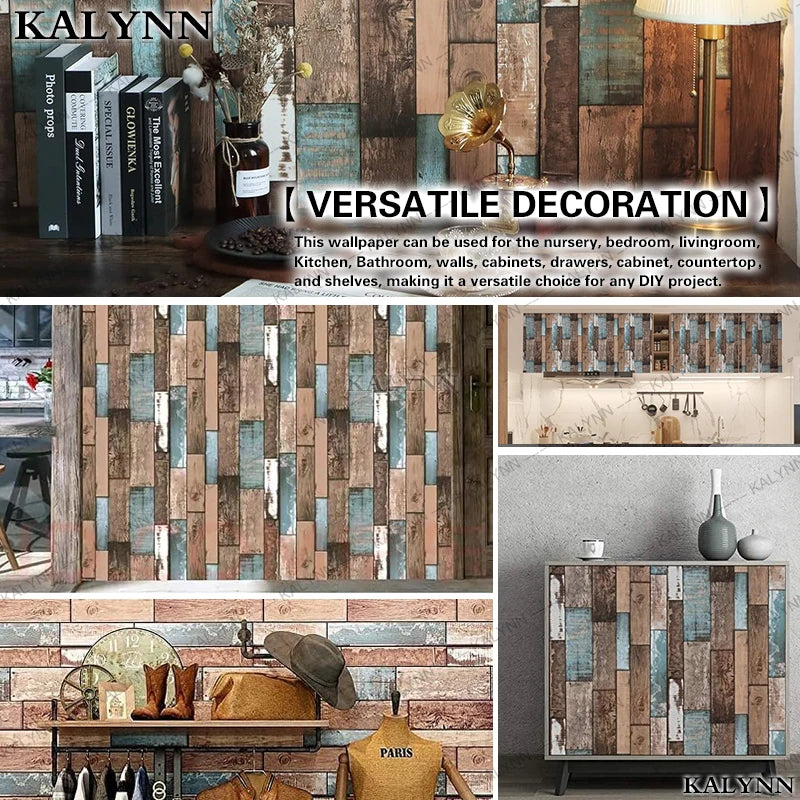 Wood Peel Stick Wallpaper Vinyl Self Adhesive Contact Paper Removable Qme