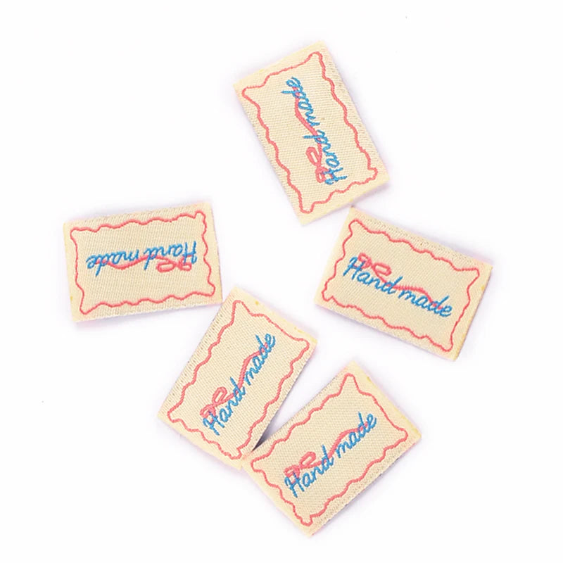 30pcs 20-71mm Mix Exquisite Bow/Flower Pattern Label For DIY Clothing Bag Personality Decoration Accessories Without Gum cp3812 Qme 30pcs 31x20mm