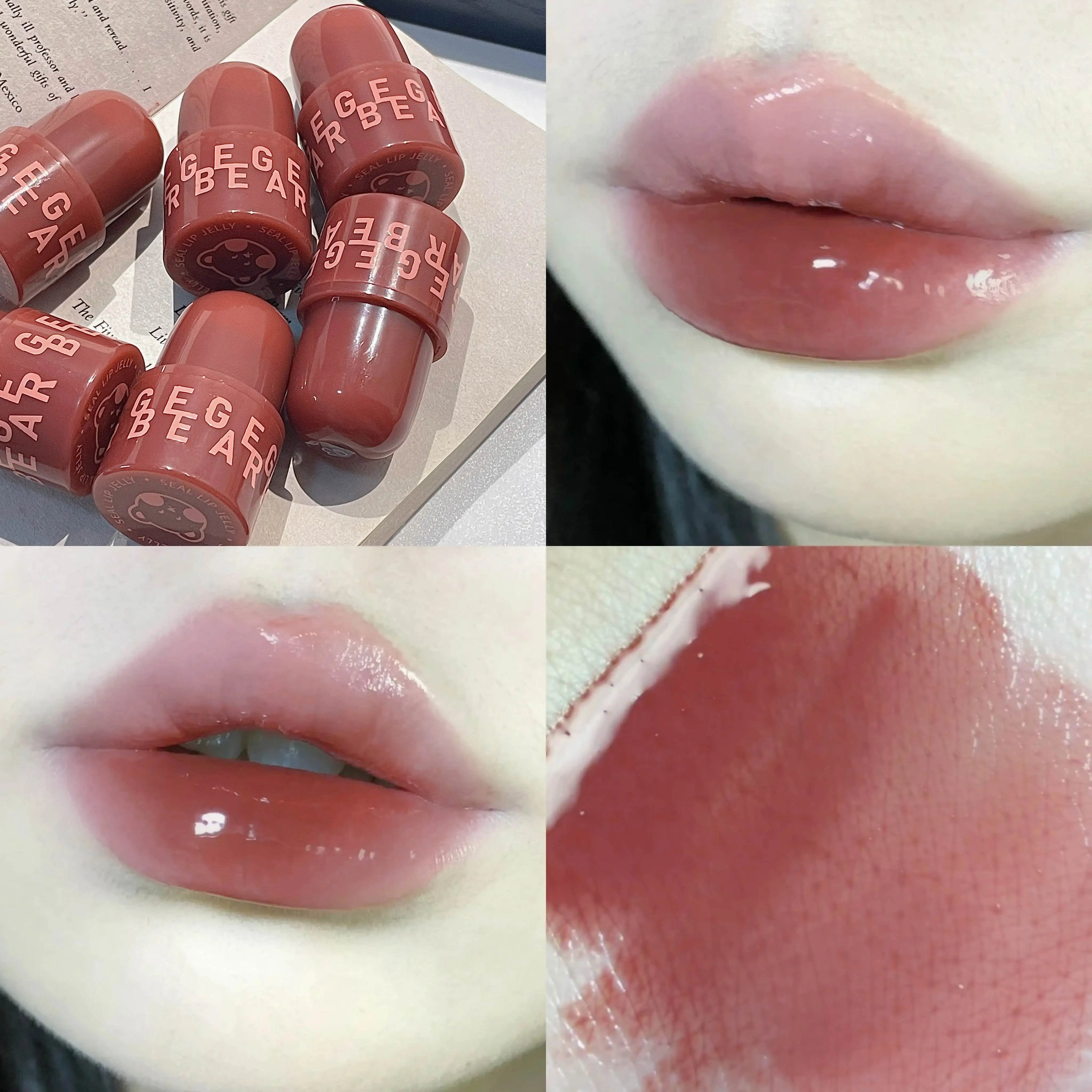 Gege Bear Jelly Lip Glaze Long-lasting Makeup Waterproof Gloss Qme GX1022-6