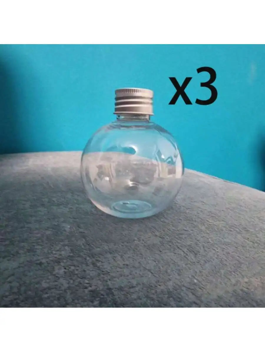 Mini Round Plastic Ball Bottles Lids Made Thickened Material Suitable Qme 3pcs