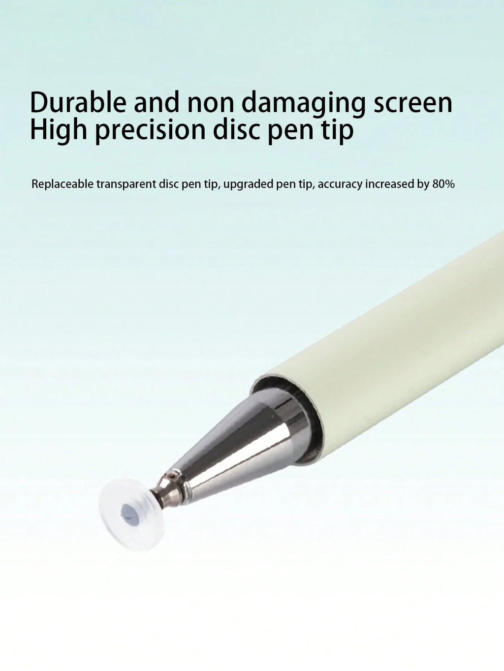 Macaron Gradient Capacitive Pen Disc-shaped Metal Magnetic Cap Stylus Qme