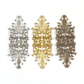 10Pcs Antique Bronze/Gold/Silver Flower Filigree Wraps Connectors For Making Jewelry Findings Metal Crafts DIY Home Decor yk0905 Qme Random mixed