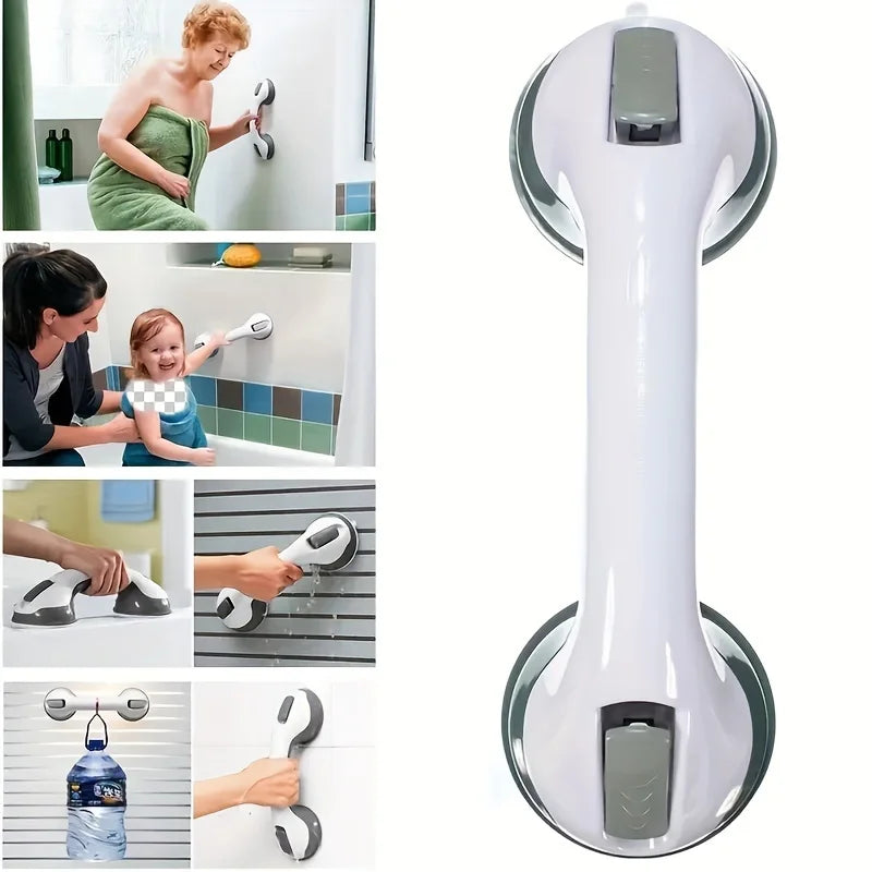 Shower Handle, Safety Assist Grip with Anti-Slip Support for Toilet and Bathroom Use – Vacuum Suction Cup Grab Bar & Accessory Qme
