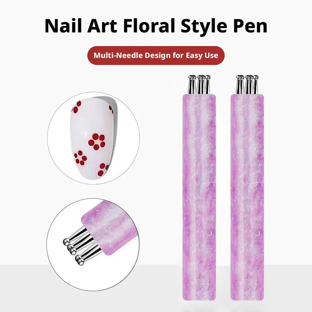 Acrylic Starry Sky Handle Nail Art Brush | Stainless Steel Bristles, Essential for Beginners and Nail Enthusiasts Qme