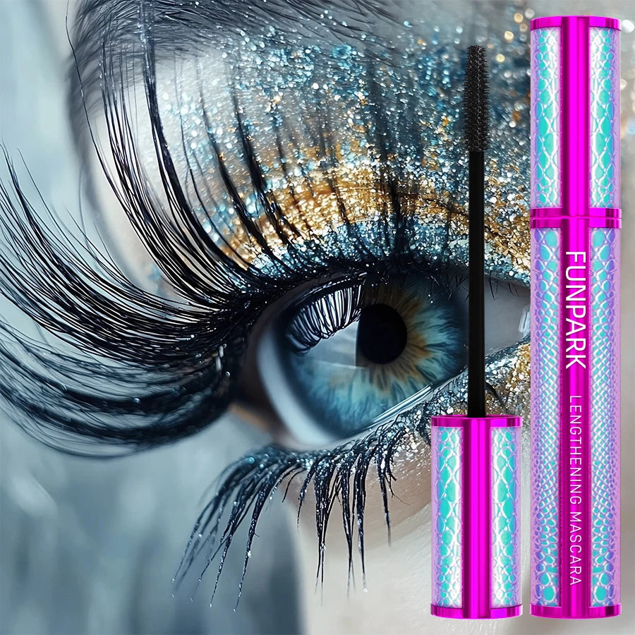 5D Black Eye Mascara Lengthened Thick Sweat Proof Silk Big Eyes Qme