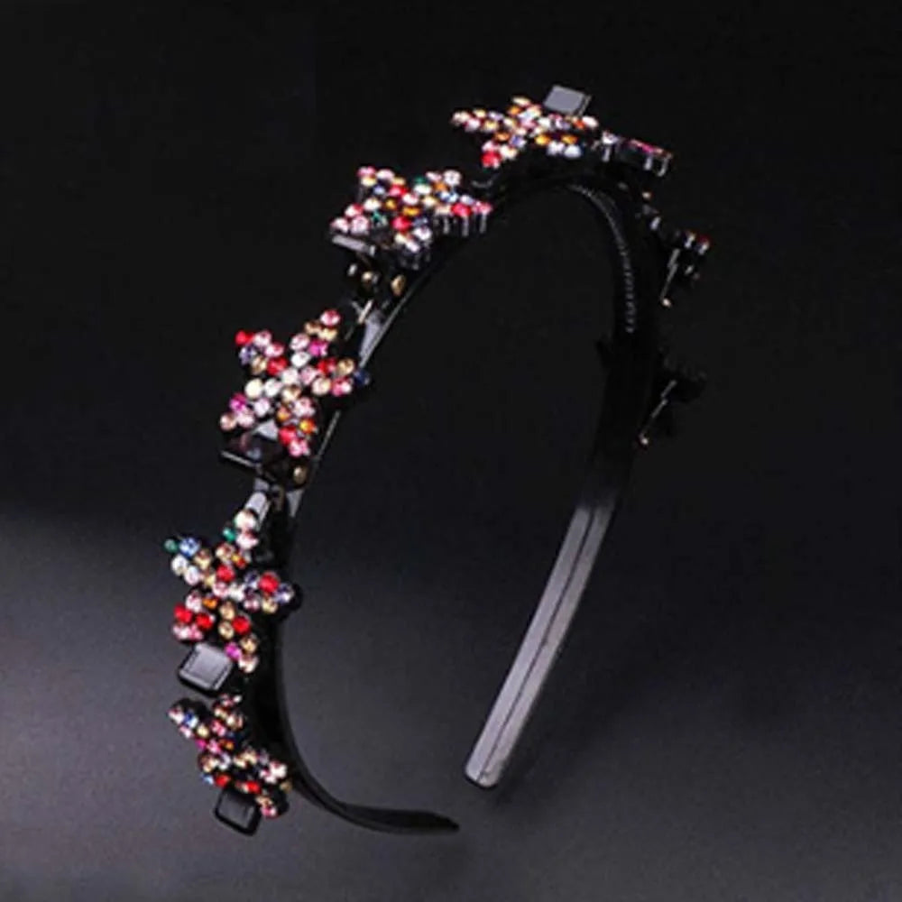 Elegant Hair Bands Clips Sweet Snowflake Star Women Pearl Hoop Qme Style 3