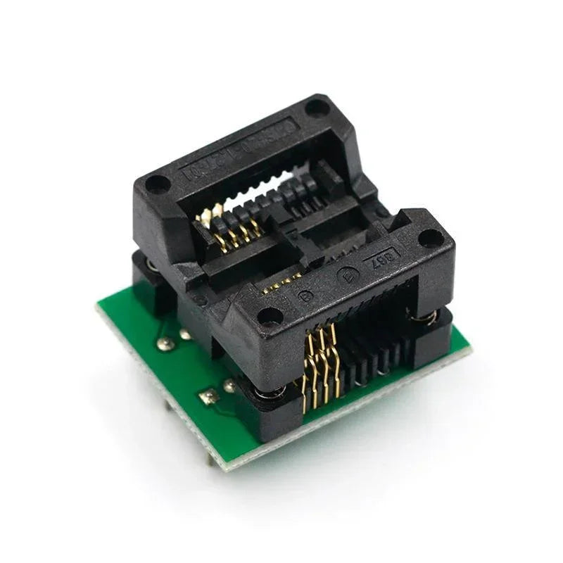 5pcs SOIC8 SOP8 to DIP8 Wide-body Seat Wide 150/200mil Programmer Adapter Socket Blue SA602 IC Test Conversion Burner Qme