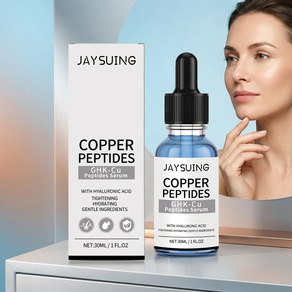 Copper Peptide Serum Hydrating Instant Tightening Skin Improve Fine Lines Daily Use Sooth Hyaluronic Acid Face Serum Skincare Qme