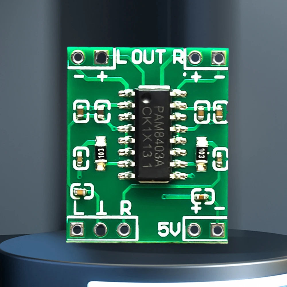 PAM8403 Super Mini Digital Amplifier Board 2.5V-5.5V 2 Channels Audio Power Amplifier Module USB Power Supply for Volume Control Qme