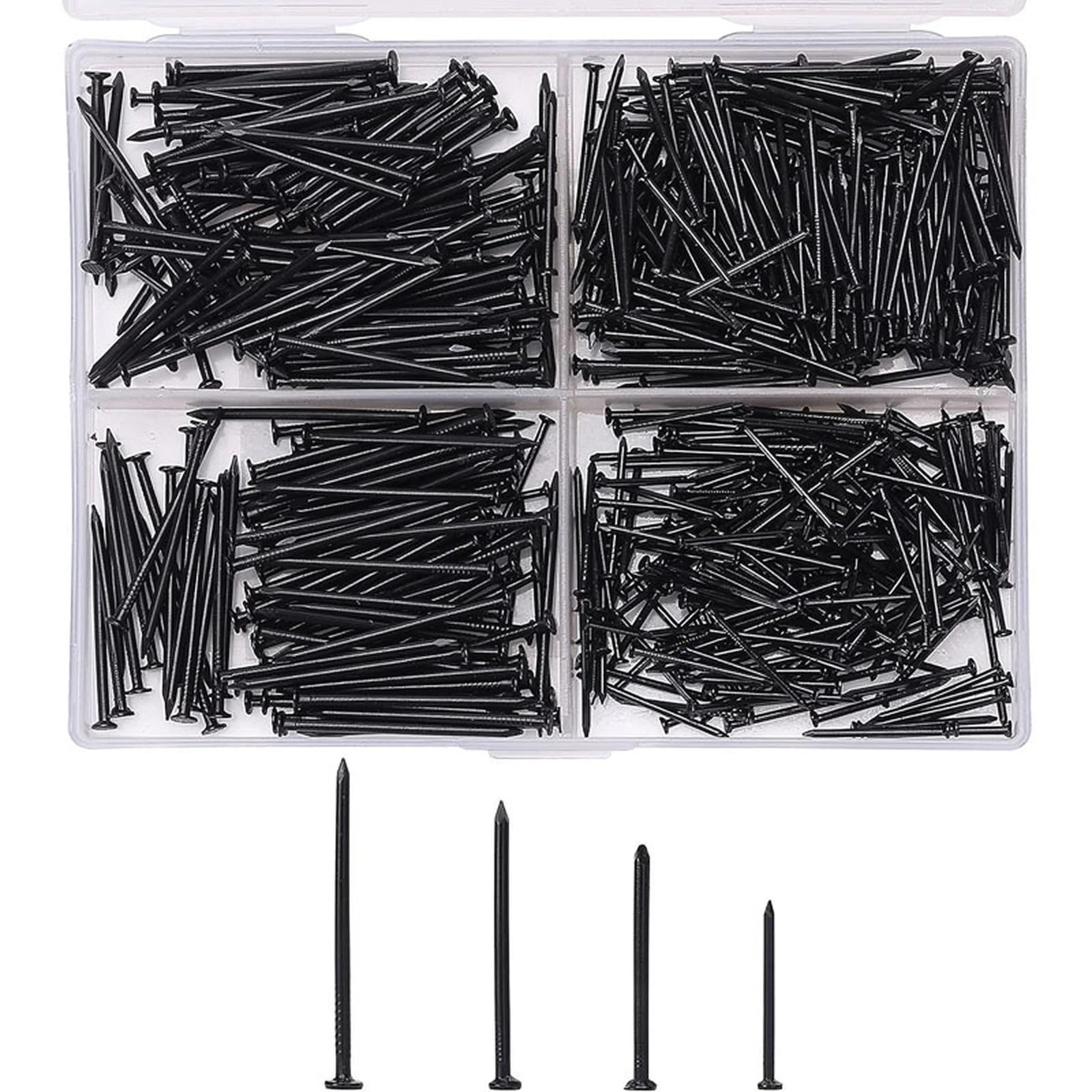 200PCS Multi-Size Nail Set for Walls Wood and Picture Frames Invisible Safety Screw for Cement Metal Nails Wood No Trace Fixator Qme a