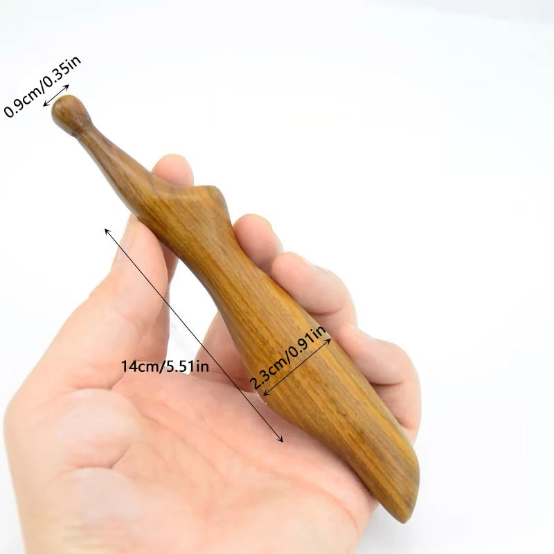 Neck Foot Wood Trigger Point Massage Gua Sha Tools Home Gym Qme