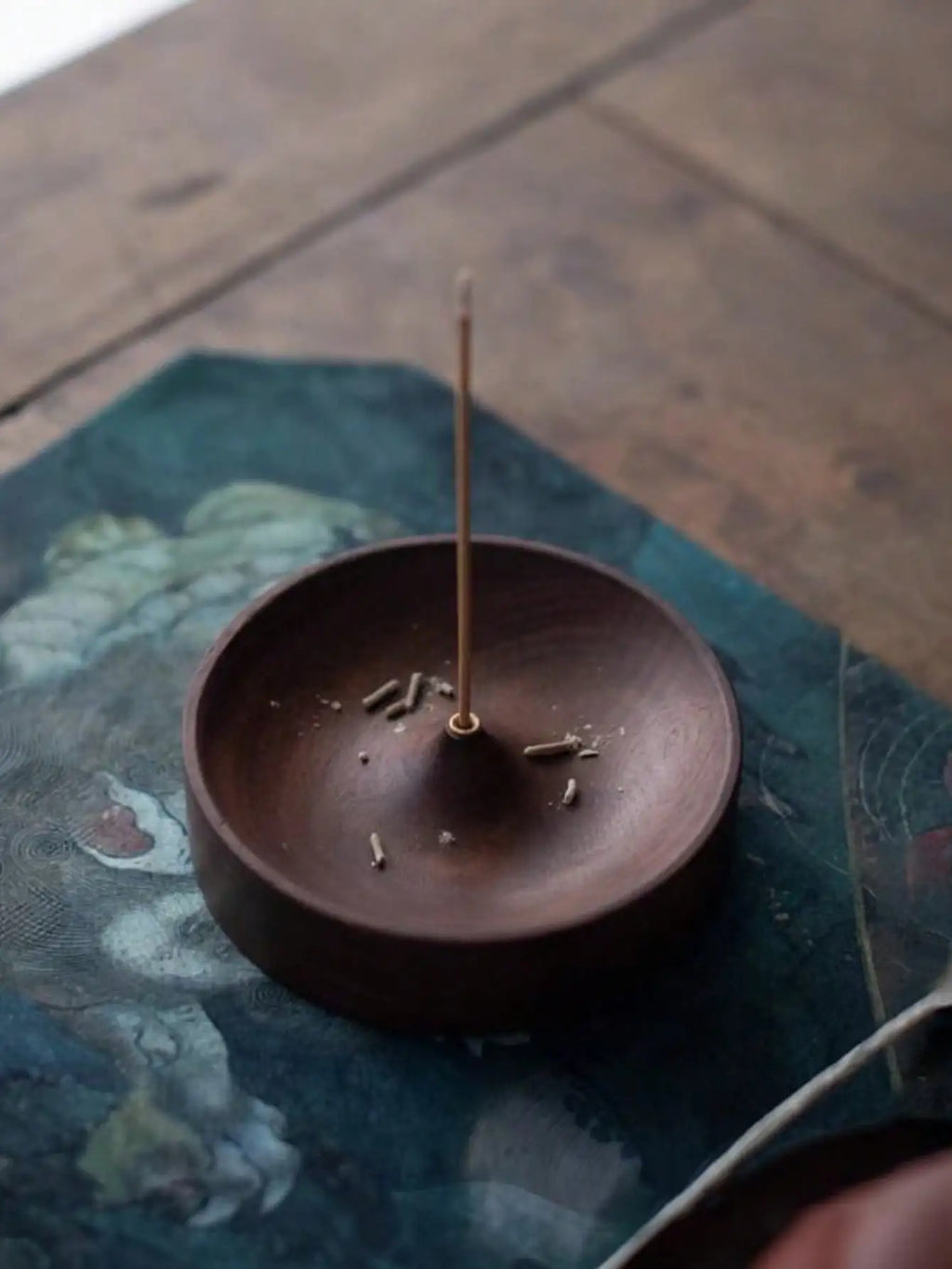 Incense Holder Modern Minimalist Wood Circular Burner Cone Stick Qme