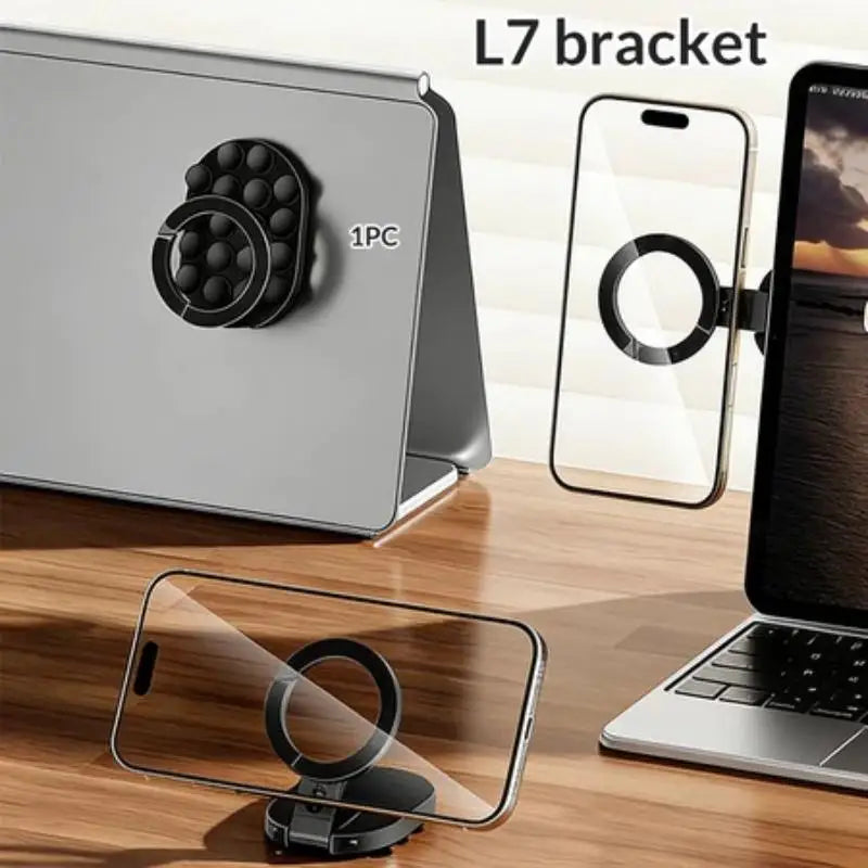 360 Rotatable 3-in-1 Magnetic Phone Holder Suction Mount Anti-scratch Qme