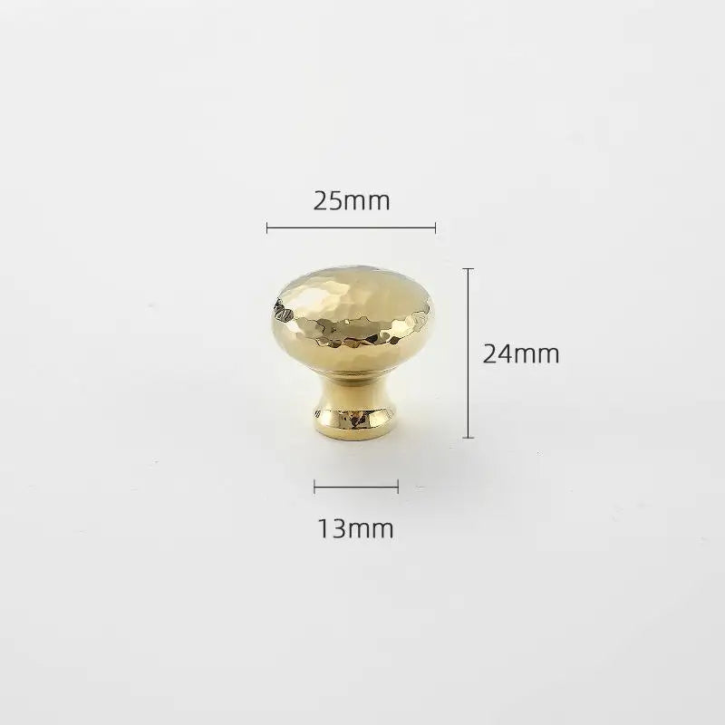 Brass Ball Furniture Pull Handles Hand-forged Hammer Cabinet Handles Door Drawer Knob Kitchen Wardrobe Cupboard Pulls Qme A9