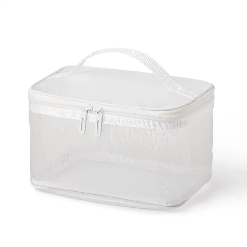 Transparent Mesh Travel Cosmetic Bag | Large Capacity Makeup & Skincare Organizer | Perfect Clear Toiletry Pouch for Vacations Qme style 5
