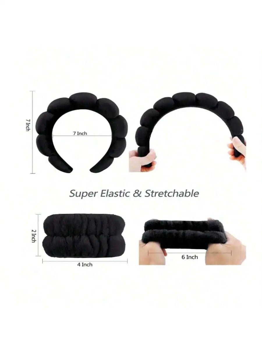 European American Fried Dough Twists Headband Sponge Skull Hair Band Qme