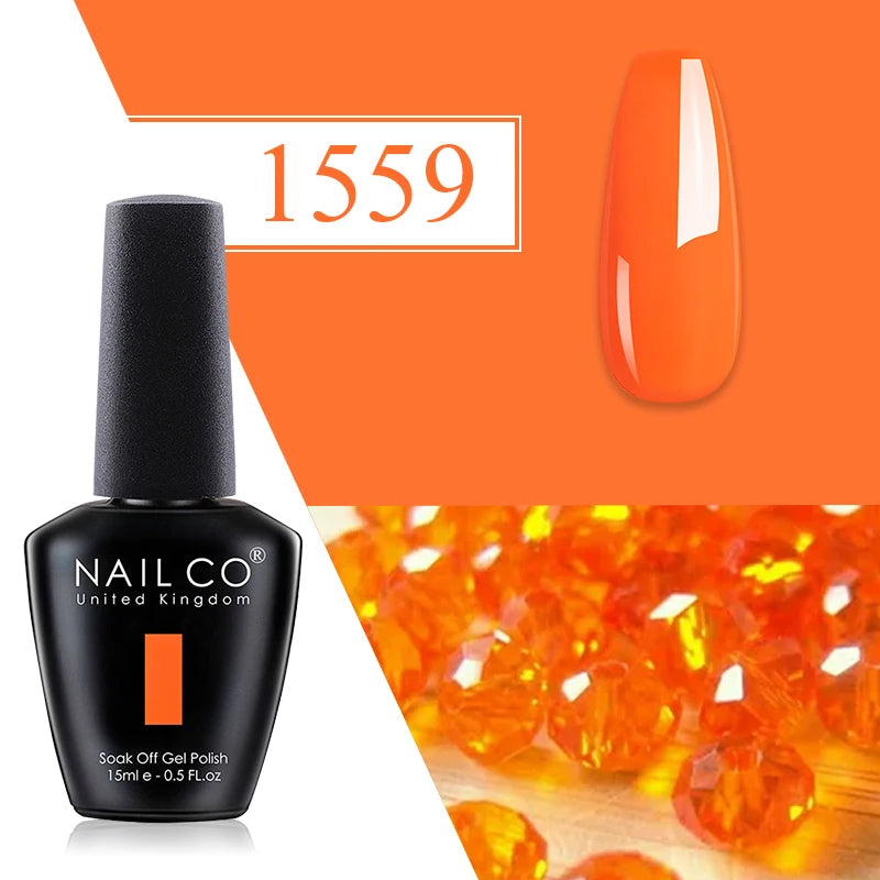 NAILCO Red Gel Nail Polish Wine Purple Semi Permanent Soak Off UV