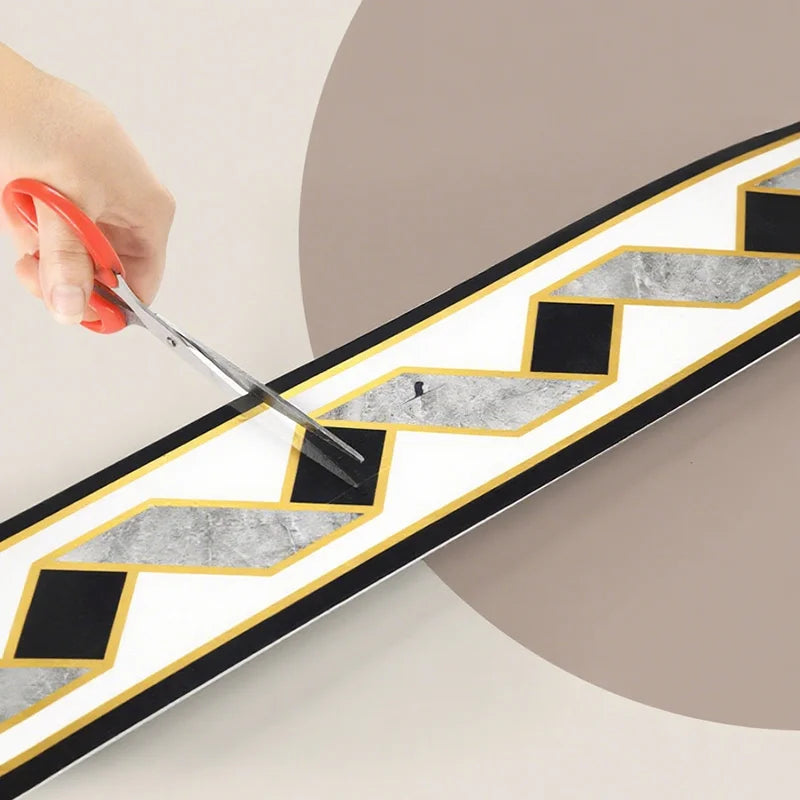 Rolled Self-Stick Baseboard Trim-Anti-Collision Waterproof Wall Waistband Sticker for Living Room Bedroom Home Decor Qme