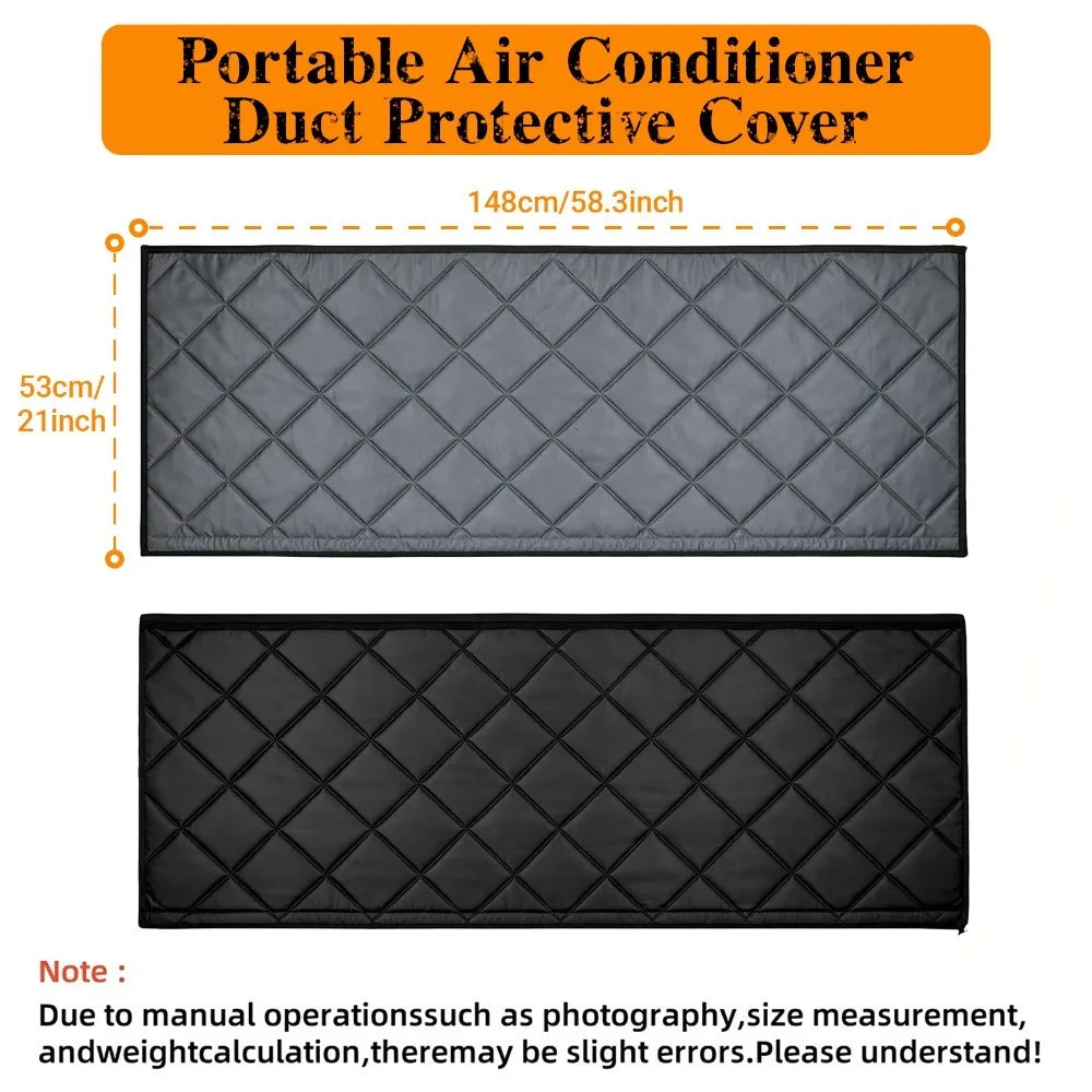 New Universal Straps Air Conditioner Hose Waterproof Cover with 2 Buckle Straps Hose Insulation Cover Heat Insulation Protective Qme