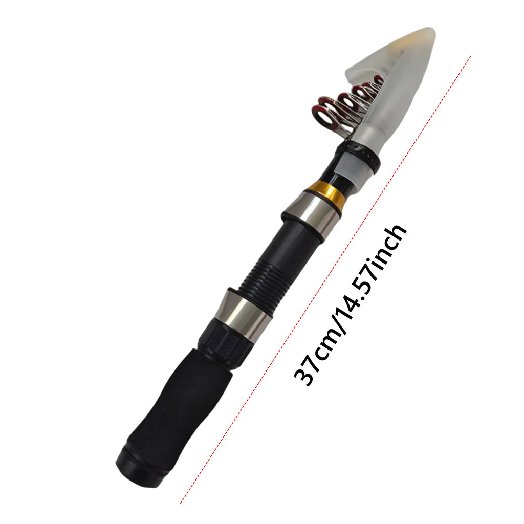Portable Collapsible Fishing Pole Lightweight and Compact Design Portable Angling Pole Super Short for Saltwater and Freshwater Qme
