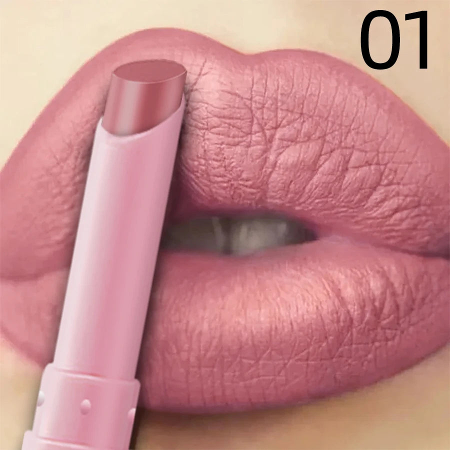 15 Cigarette Velvet Matte Waterproof Lipstick Long-lasting Lip Gloss Qme 01