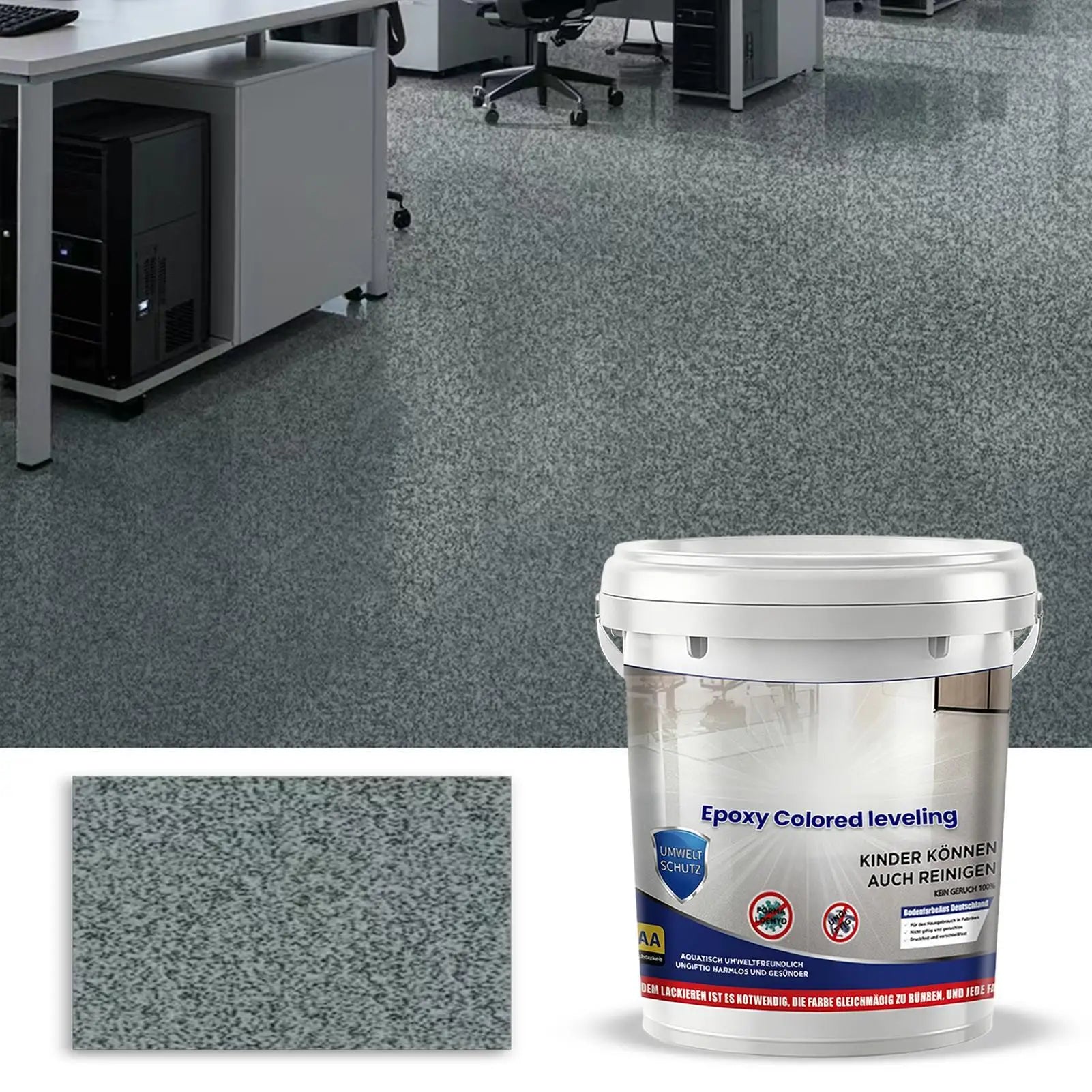 500ml Garage Floor Paint Quick Drying High-Gloss Self-Leveling Coating Epoxy Colored Sand Floor Paint For Indoor Outdoor Garage Qme