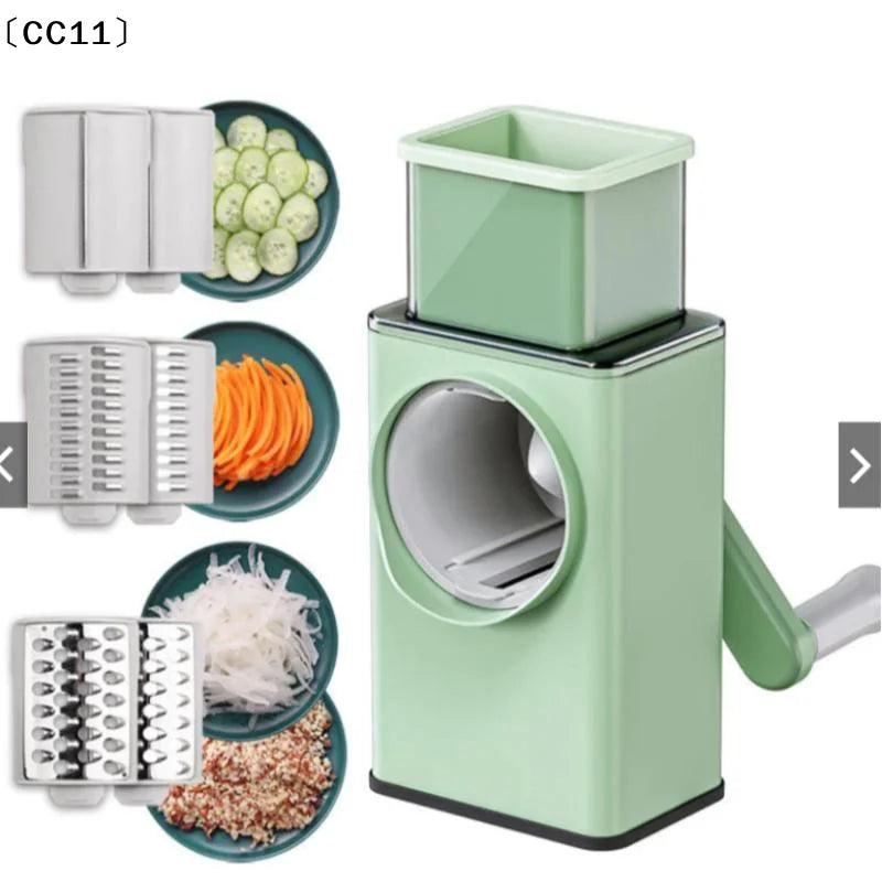 Multifunction Vegetable Cutter Stainless Steel Panel Hand Crank Qme Default Title
