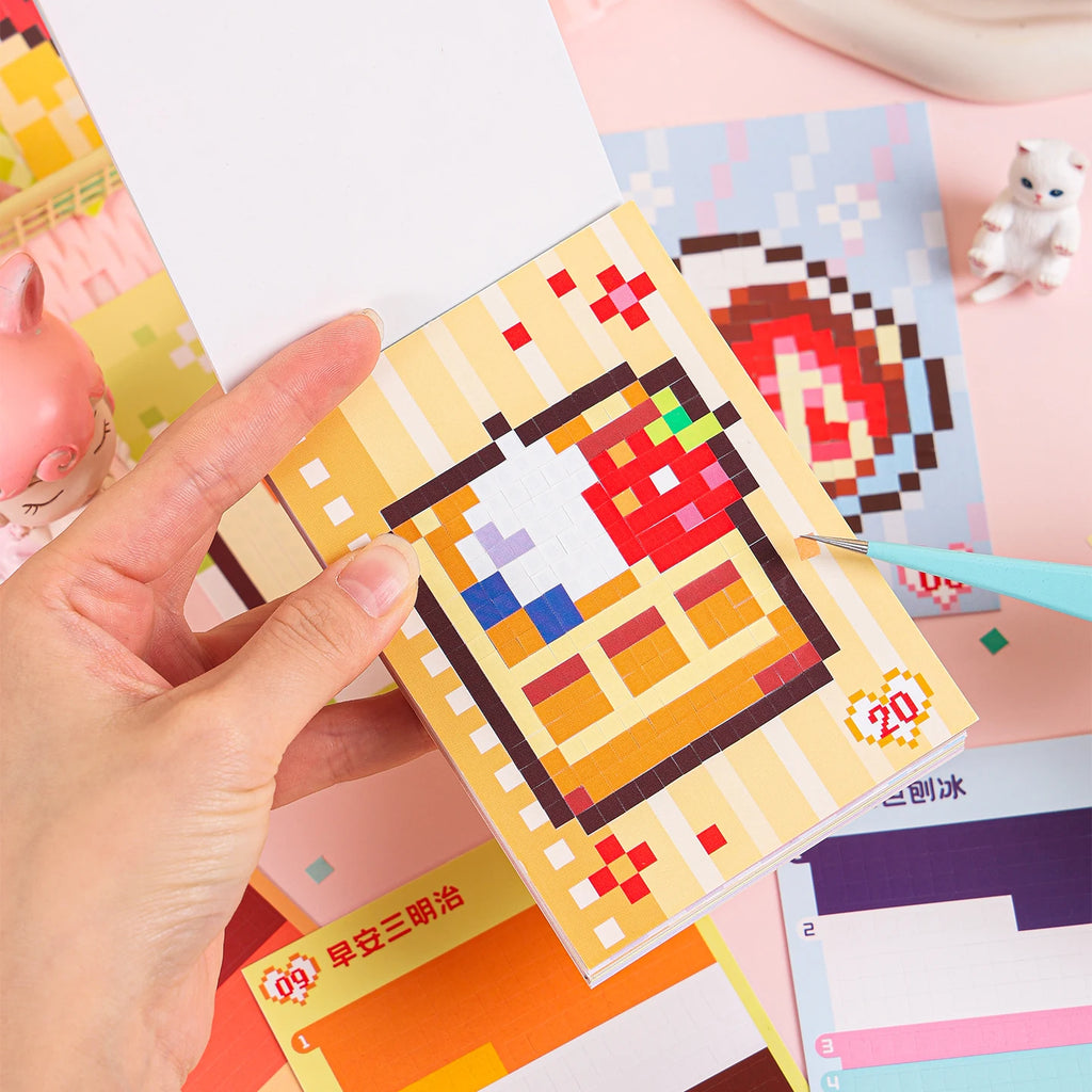 Adorable Cartoon Mini Bean Die Cut Stickers Book - 42 Pcs Handmade Decorative Scrapbooking Stickers Japanese Stationery Supplies Qme