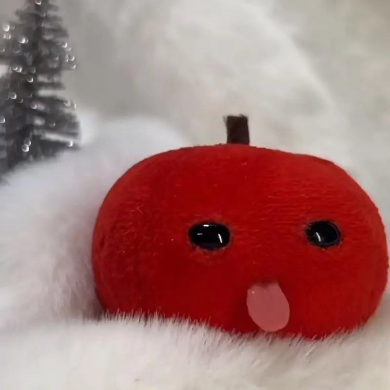Abstract Green Plush Doll Keychain Backpack Pendant Creative Funny Qme Red