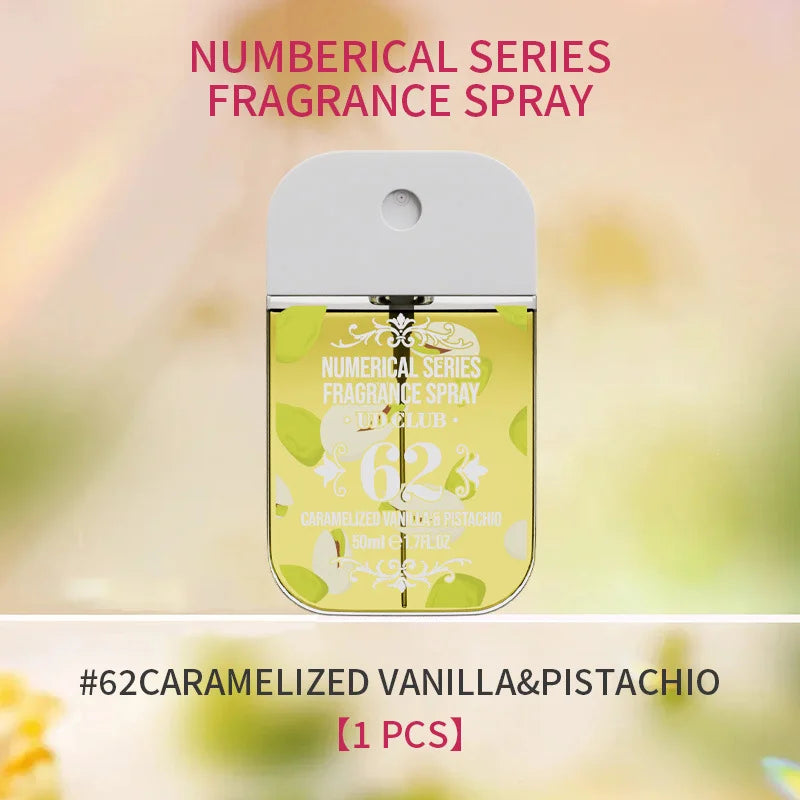 Multi Scented Spray Long lasting Fragrance Alcohol free Essential Oil Aromatic Odor Removal Air Freshener Perfume Qme Caramel cream