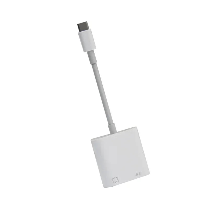 RJ45 network card connection adapter to network cable mobile phone Internet Ethernet converter two-in-one adapter Qme