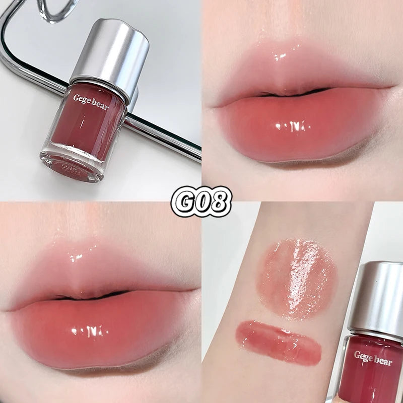 GEGE BEAR Water Light Mirror Lip Gloss Lasting Moisturizing Non-stick Qme GX1583-G08