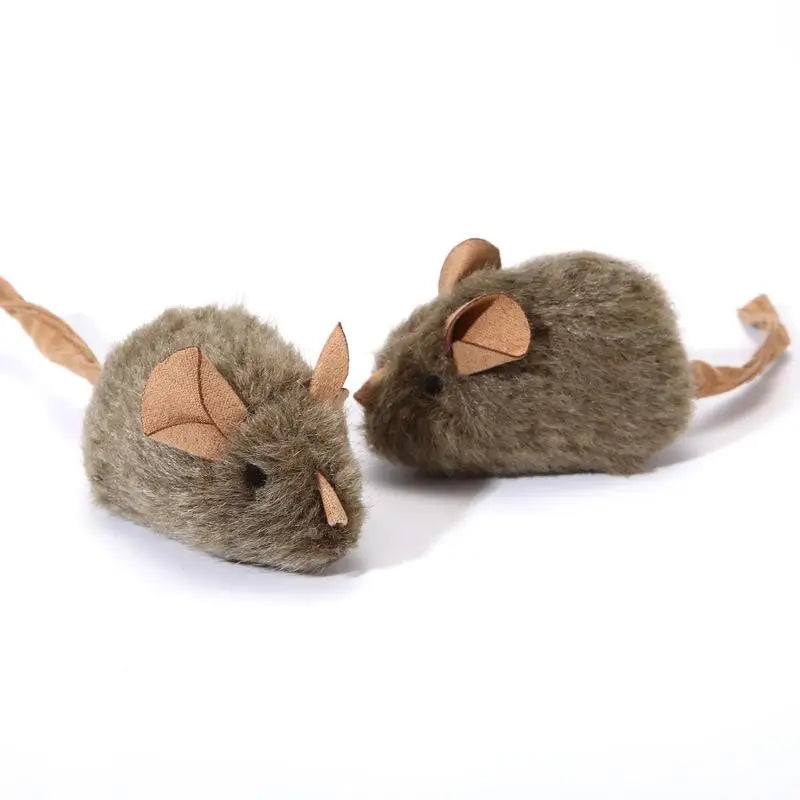 Plush Cat Toy Simulation Mouse Realistic Chirping Feature Kitten Qme A2