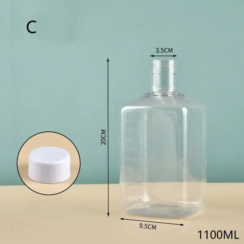 Syrup Dispenser For Coffee Bar Plastic Syrup Empty Bottles Dispenser Bottle With Lid Kitchen Container Multi-Function Qme C