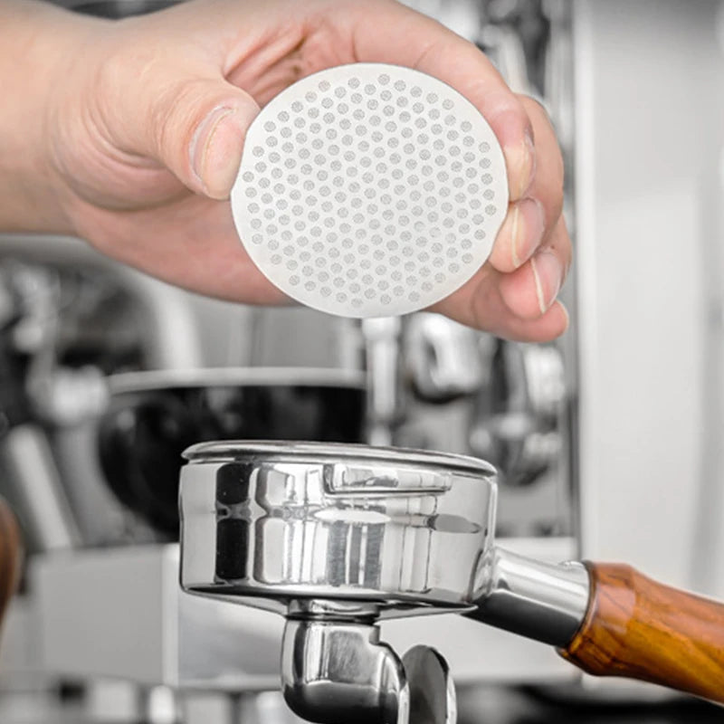 1 Piece Barista DIY Accessories Espresso Puck Screen Coffee Filter 51mm 53mm 58.5mm Portafilter Reusable Holder 0.8mm. Qme