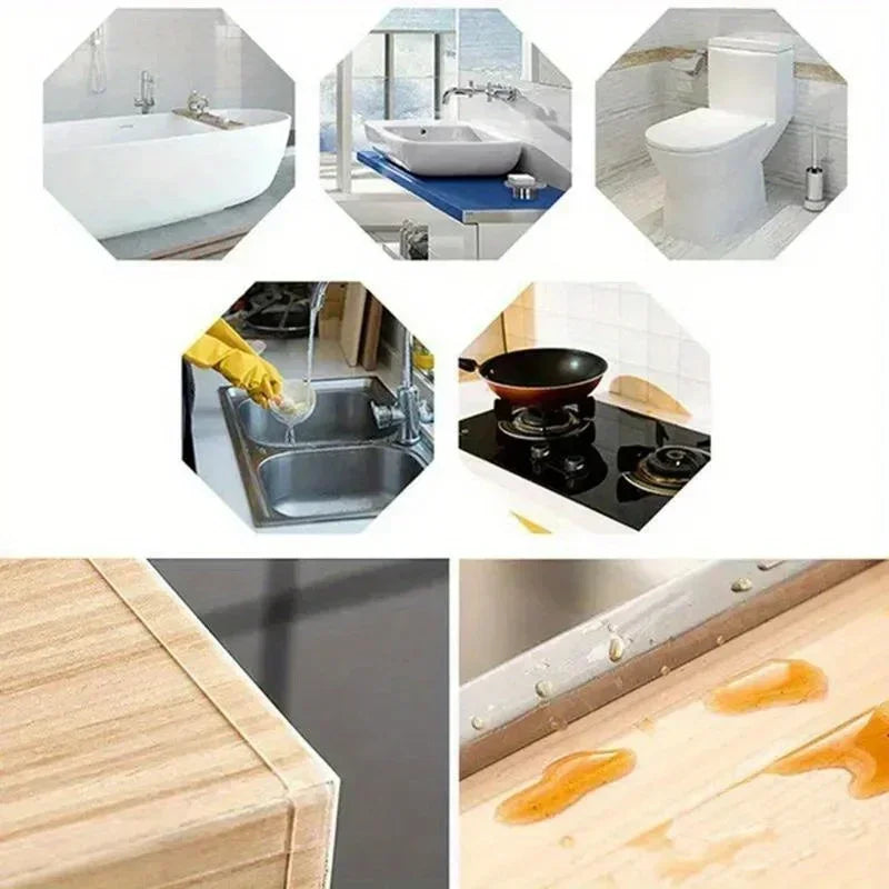 Multi-Surface Waterproof Nano Sealing Tape - Stain-Resistant & Easy to Apply, for Gaps Sealing in Home, Restaurant, Kitchen Pool Qme