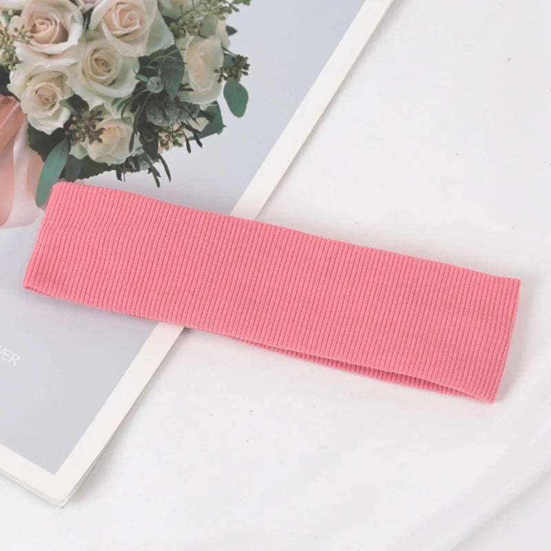 Unisex Headband Sports Elastic Running Hair Bands Yoga Hairband Women Qme CORAL RED